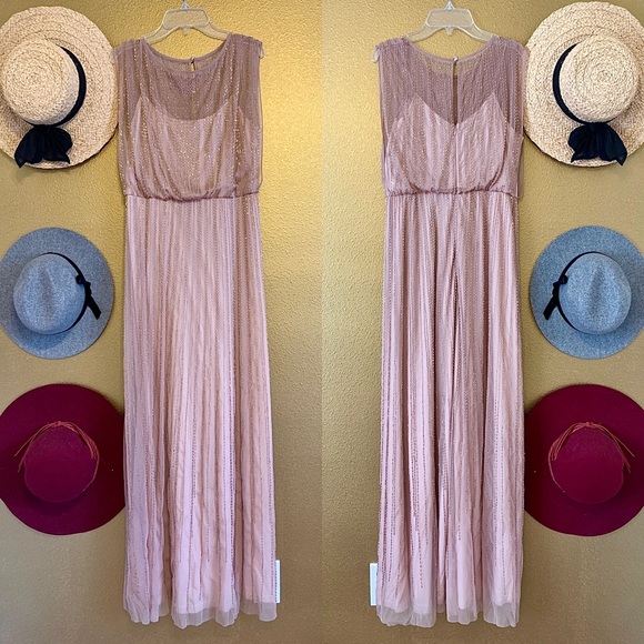 *Adrianna Papell Beaded Maxi Dress Blouson Gown* - Picture 2 of 7